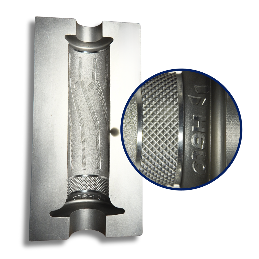 5 AXIS LASER TEXTURING ON BIKE HANDLE GRIP MOULD