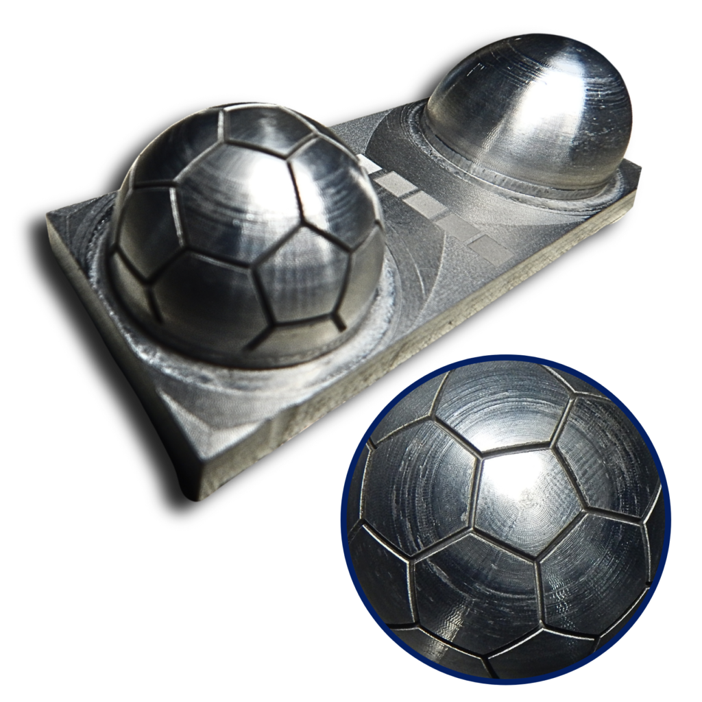 5 AXIS LASER TEXTURING ON FOOTBALL ELECTRODE